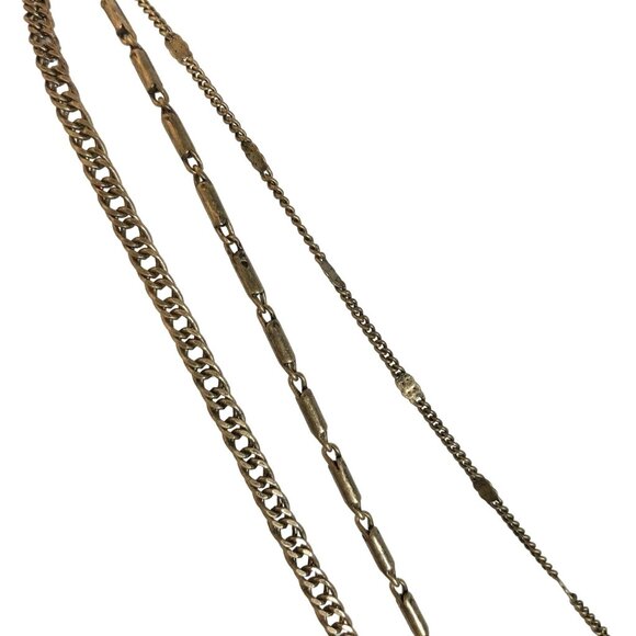 Multi Layer Necklace With Crystal Pendants Gold-Tone Chains Chloe + Isabel - Picture 6 of 10